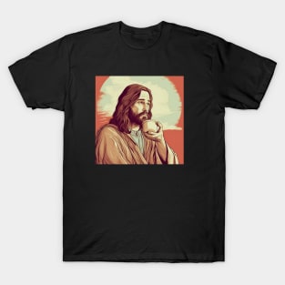 Christian Jesus Drinking Tea T-Shirt